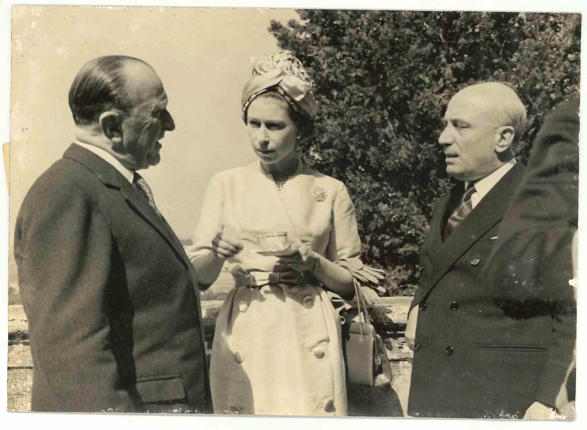 La reine Elizabeth II à Rome - Photographie vintage - 1962