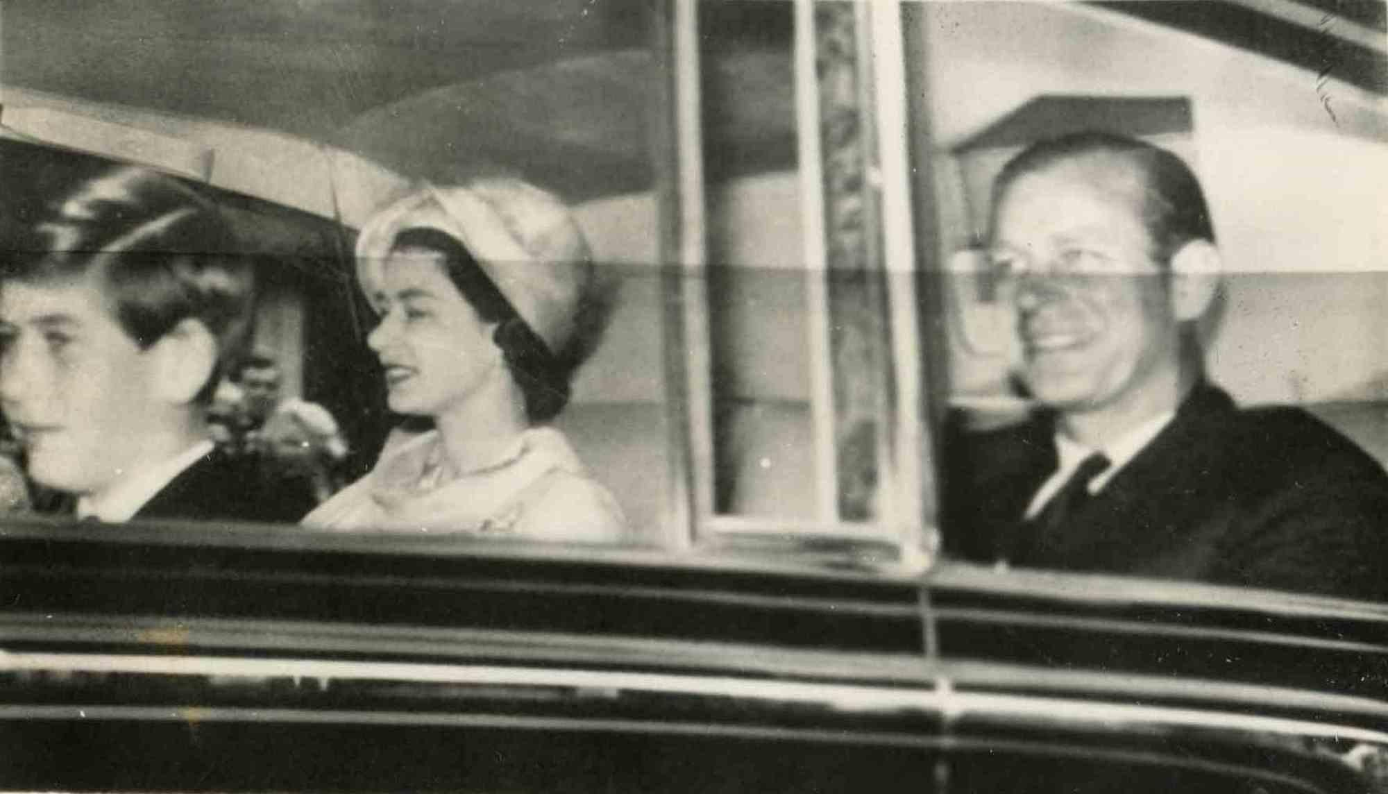 Associated Press Black and White Photograph - Queen Elizabeth, Prince Philip and Prince Charles