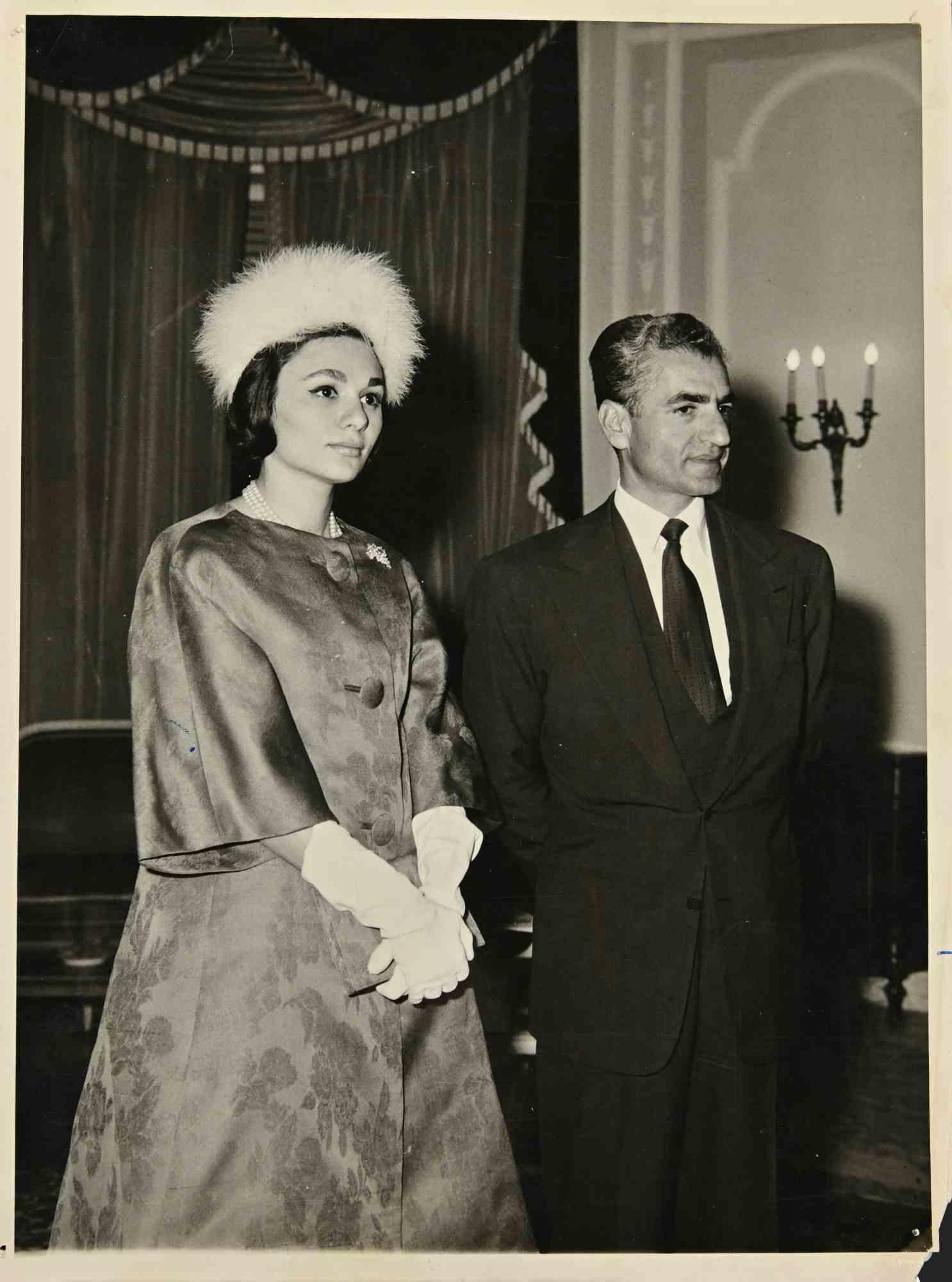Unknown Figurative Photograph - Queen Farah Diba and Shah of Iran - Photograph - 1960s