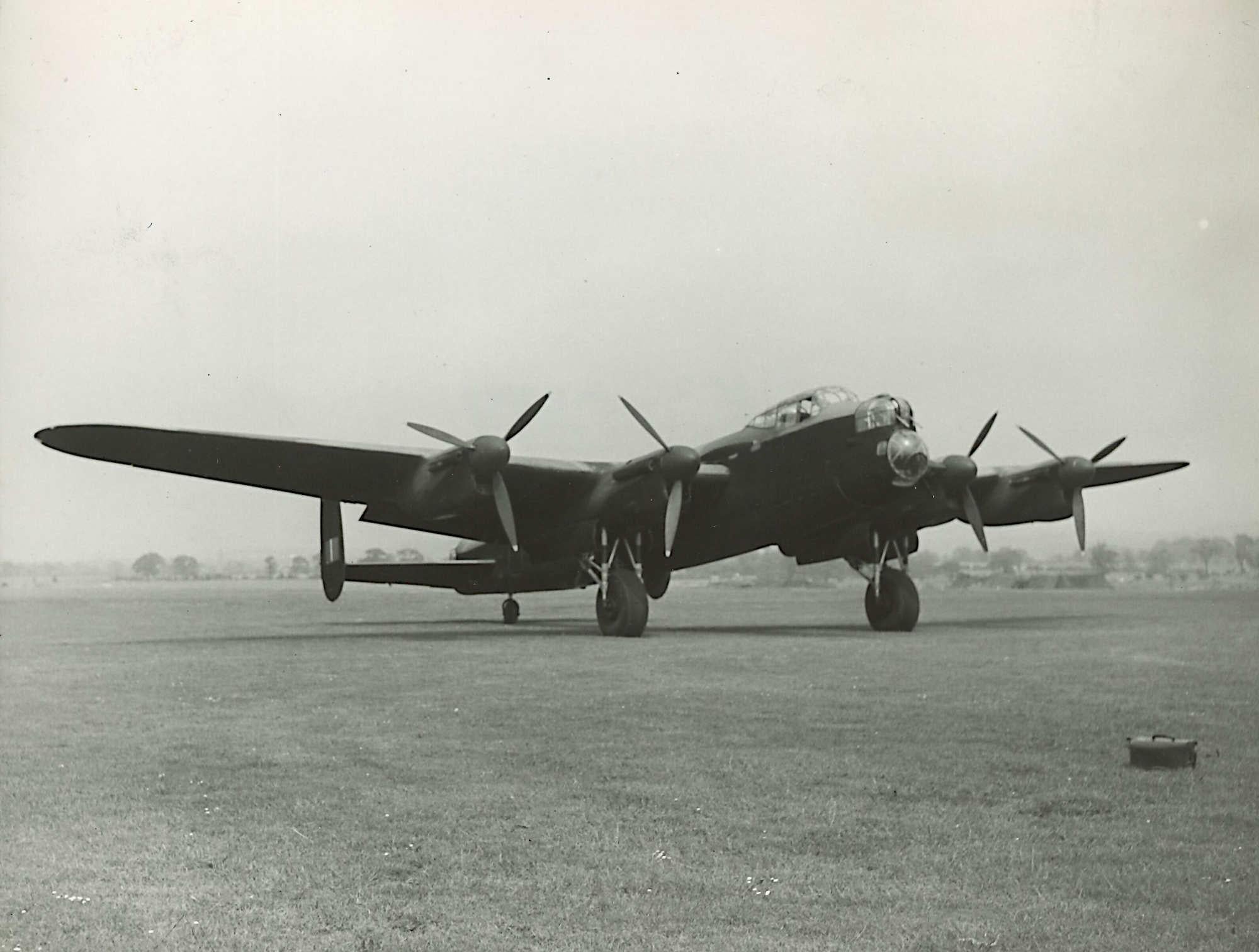 Unknown Black and White Photograph - RAF Lancaster Bomber photograph for Flight Magazine Ref no 18300S World War II