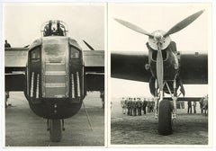 Vintage RAF Lancaster Bomber World War 2 Black & White photographs passed censor 1942 