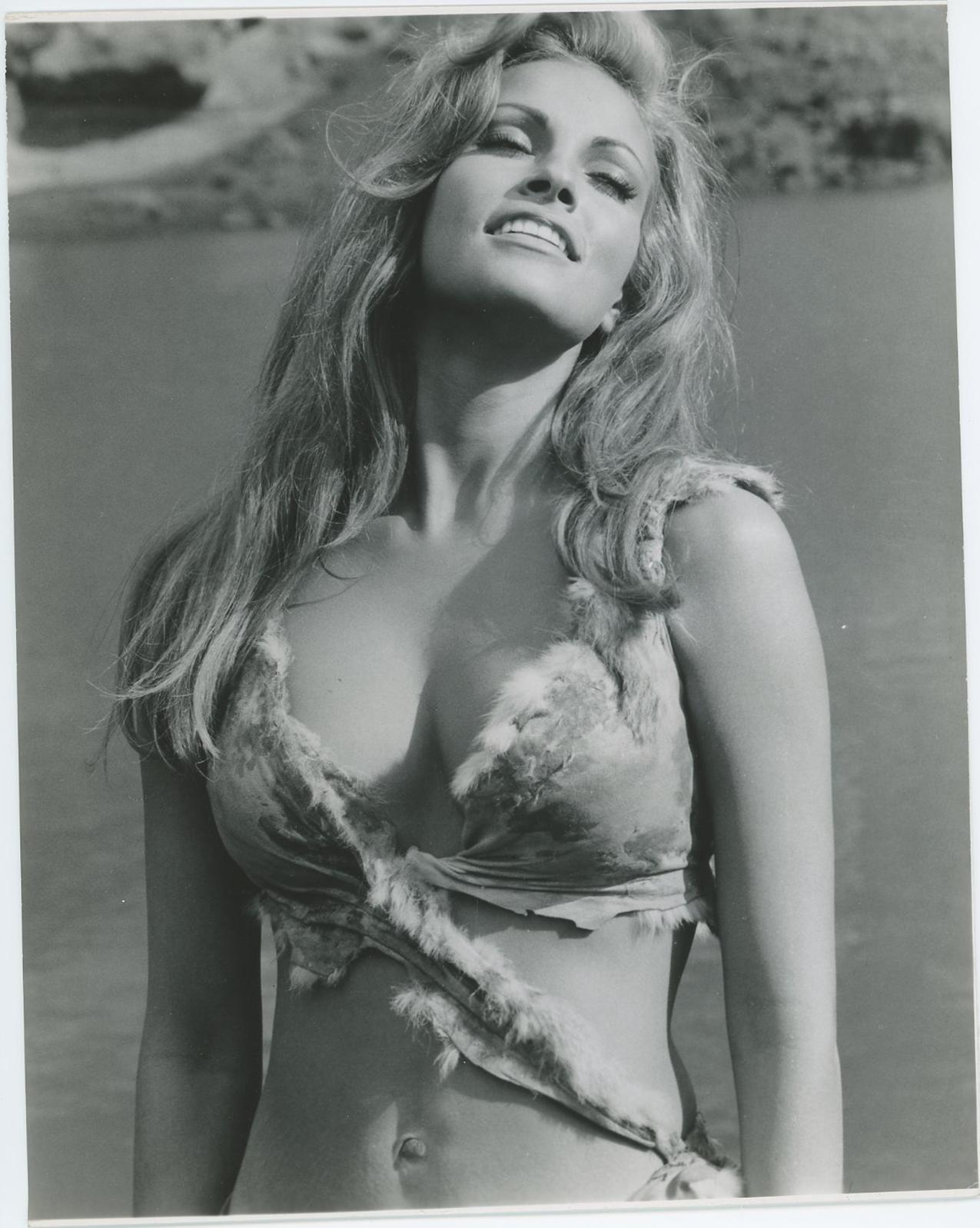 Unknown Black and White Photograph - Raquel Welch Black and White Portrait from 1966
