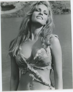 Raquel Welch Black and White Portrait from 1966