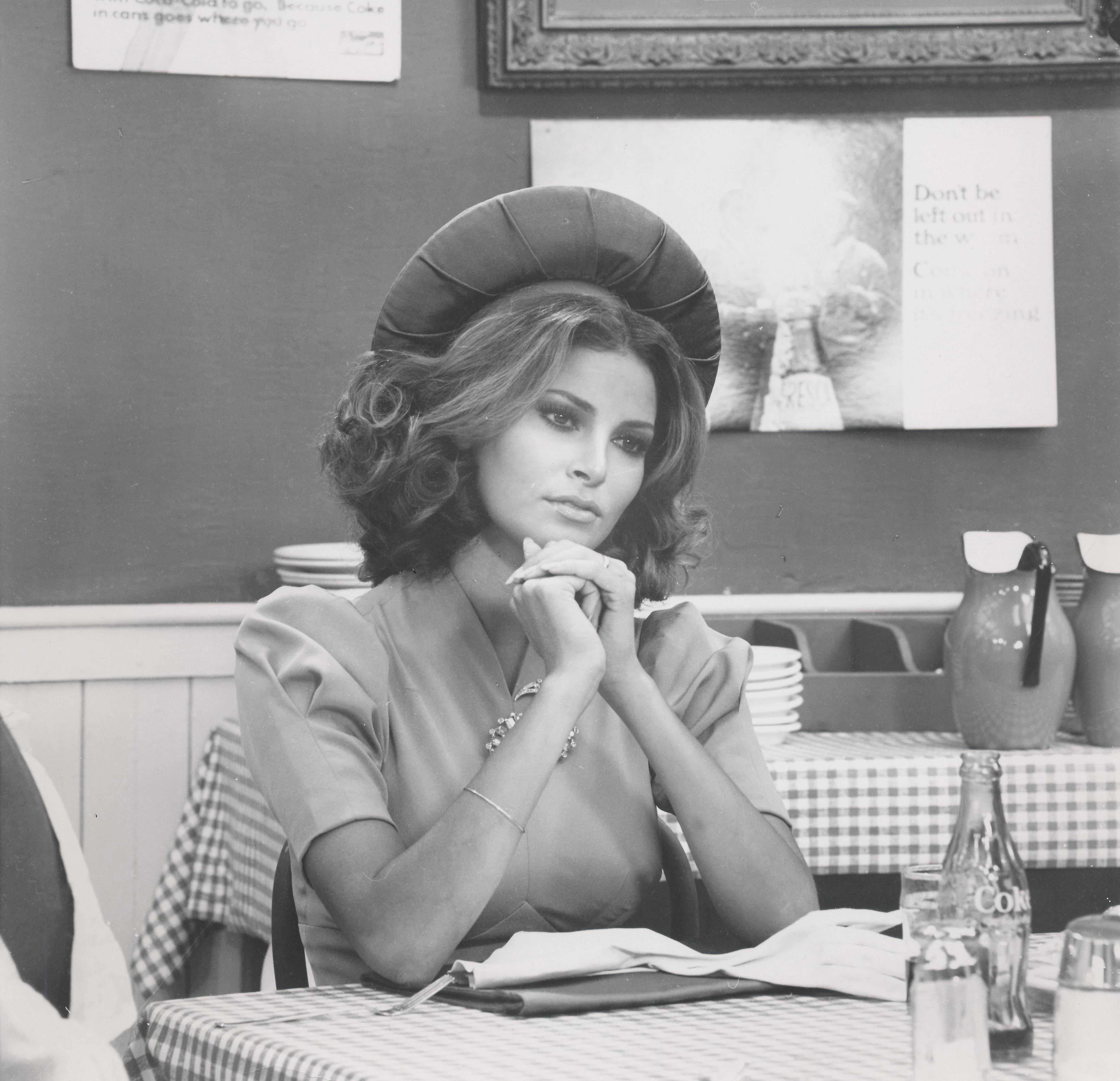 Unknown Black and White Photograph - Raquel Welch Deep in Thought Fine Art Print