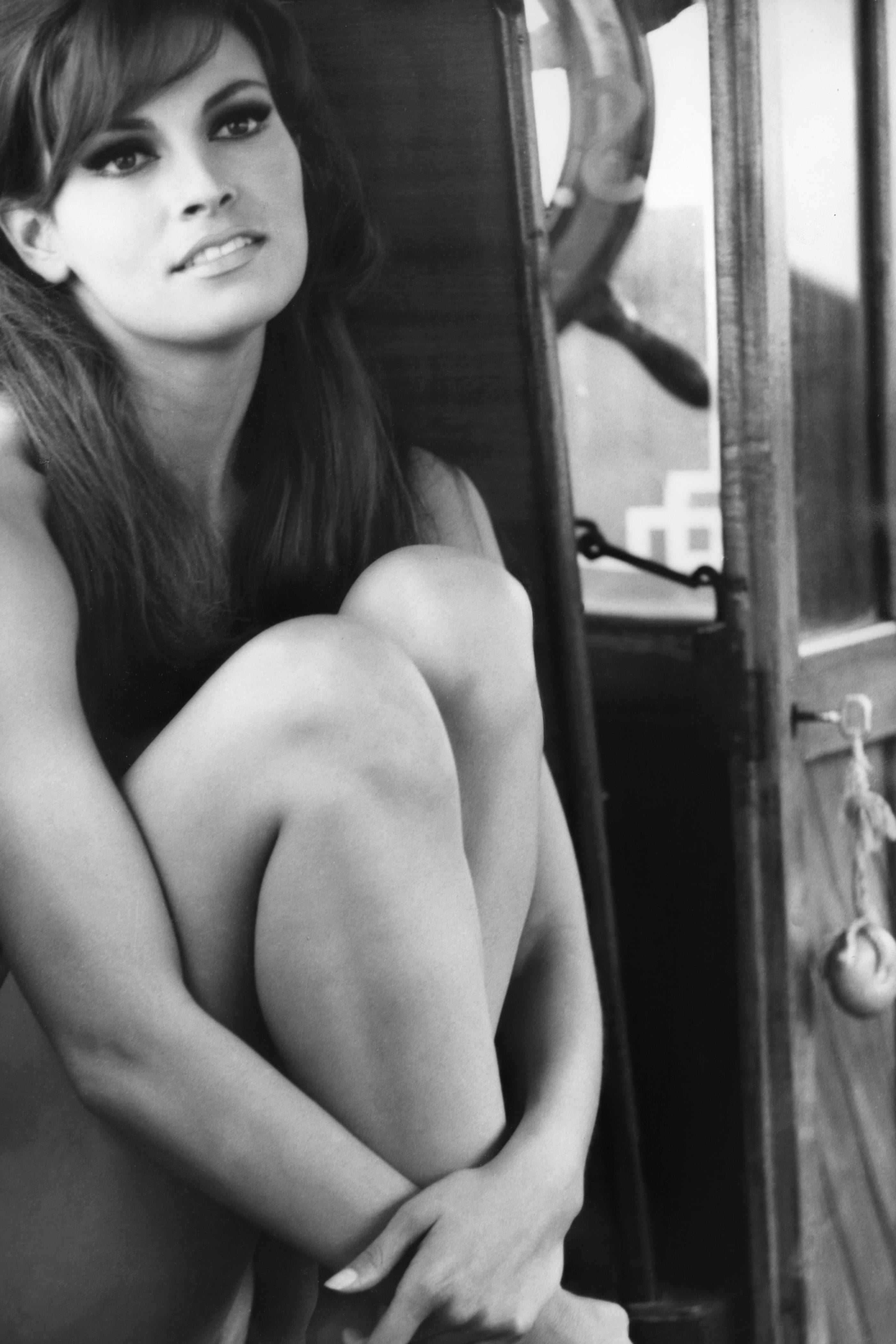 Unknown Black and White Photograph - Raquel Welch Sailing