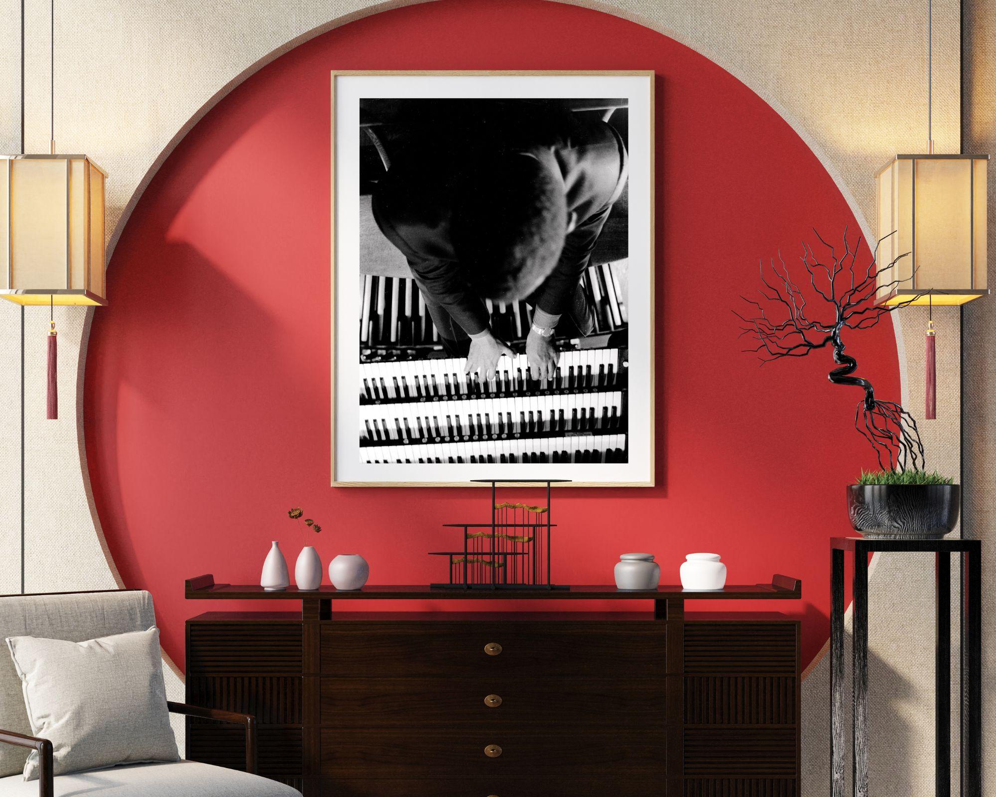 Ray Charles Playing Organ - Photograph by Unknown