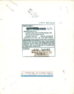 Ray Davies of The Kinks Vintage Original Photograph