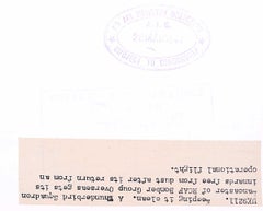 RCAF Thunderbird Sqn Avro Lancaster II Bomber censored 1944 photograph stamps