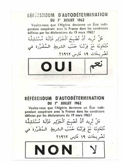 Vintage Referendum for Algeria - 1961