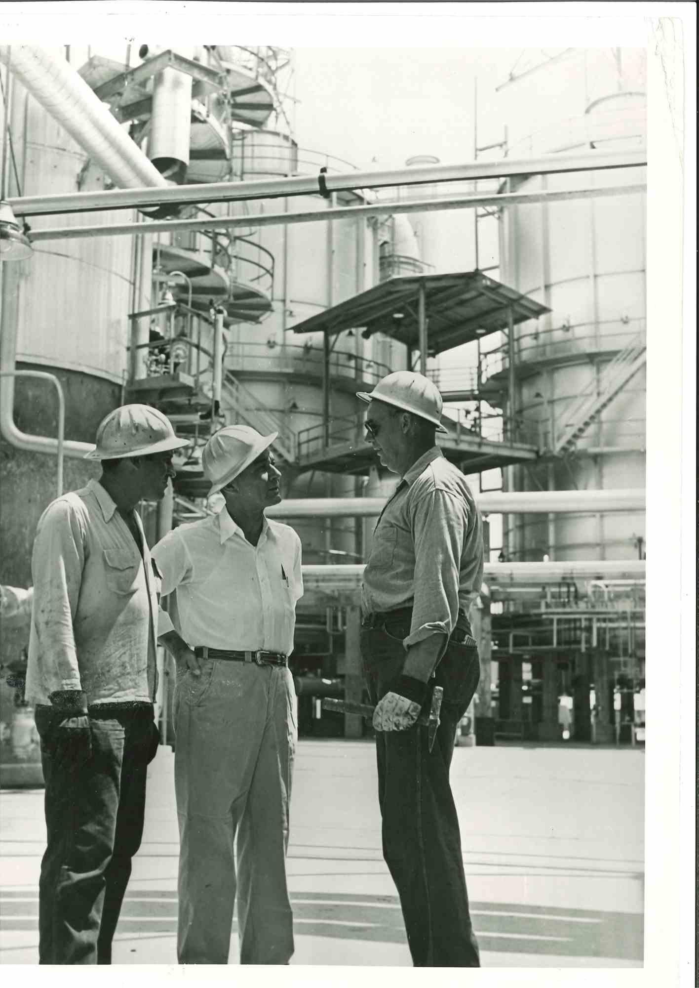 Unknown Figurative Photograph - Religion in Industry - Vintage Photograph - Mid 20th Century