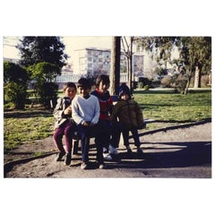 Reportage from Albania - Children in Durazzo - Photographie vintage - fin des années 1970