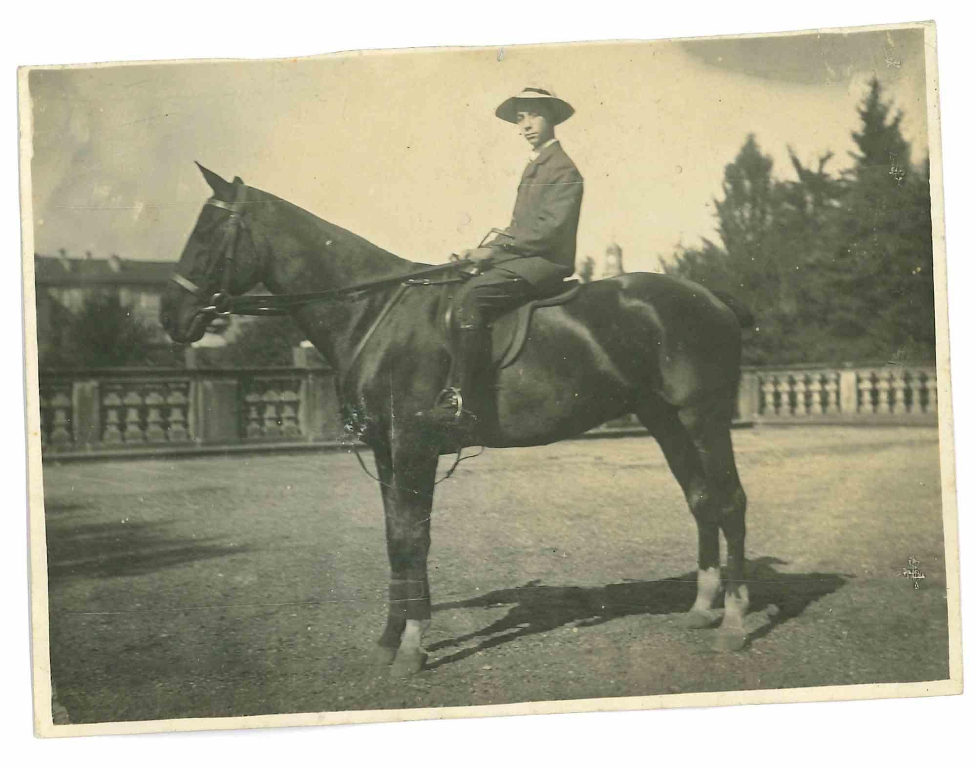 Unknown Portrait Photograph - Rider-  The Old Days  -  The Early 20th century