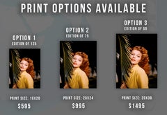 Rita Hayworth in Stunning Color Globe Photos Fine Art Print