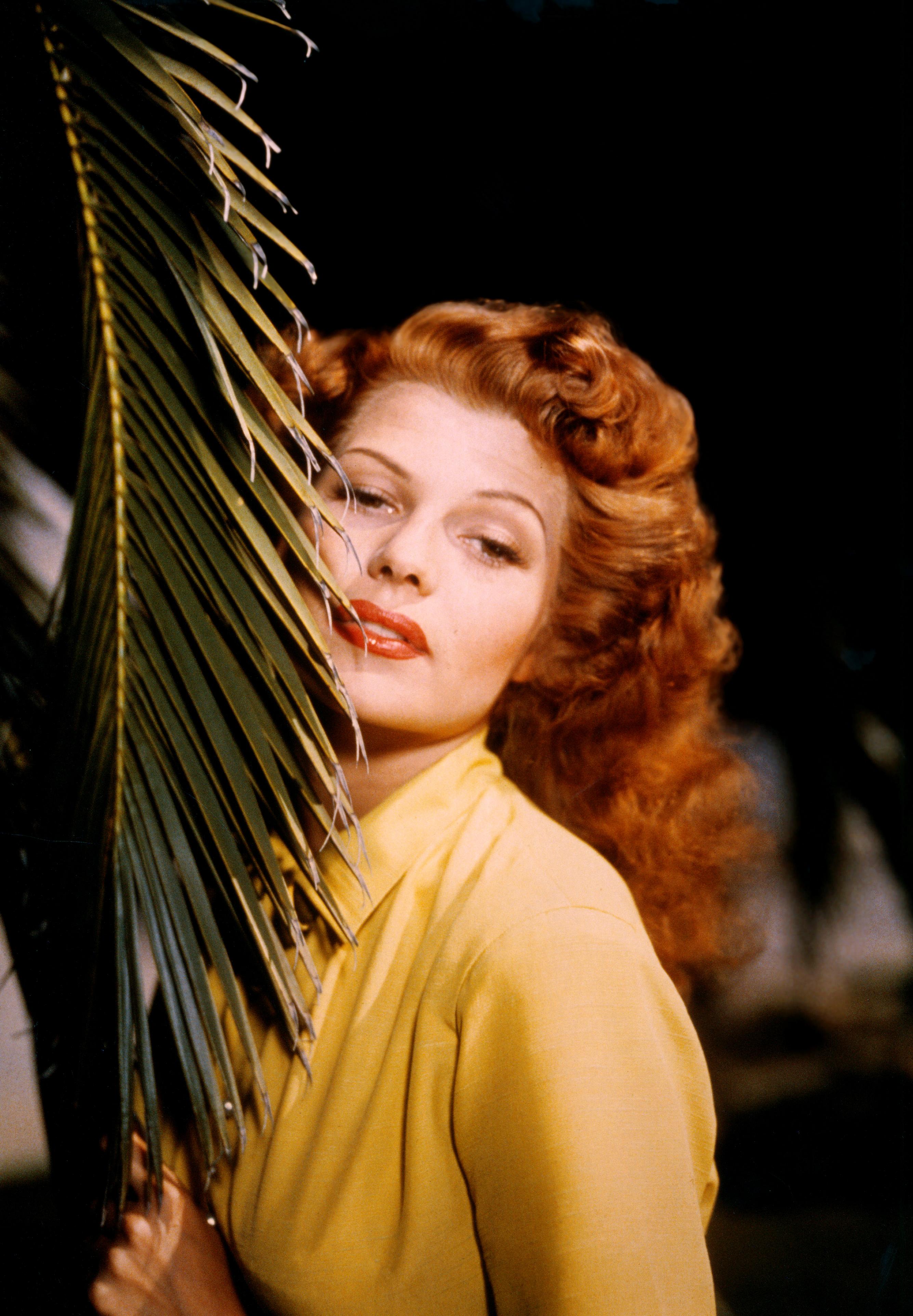 Unknown Portrait Photograph - Rita Hayworth in Stunning Color Globe Photos Fine Art Print