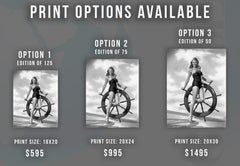 Rita Hayworth Pinup at the Helm Fine Art Print