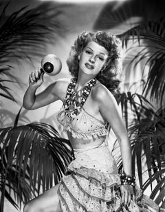 Rita Hayworth with Palm Trees Fine Art Print