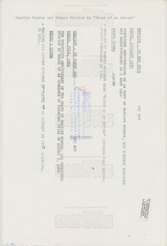 Robert Mitchum and Marilyn Monroe in "River of no Return", 1954 , 29, 8 x 19, 9 cm