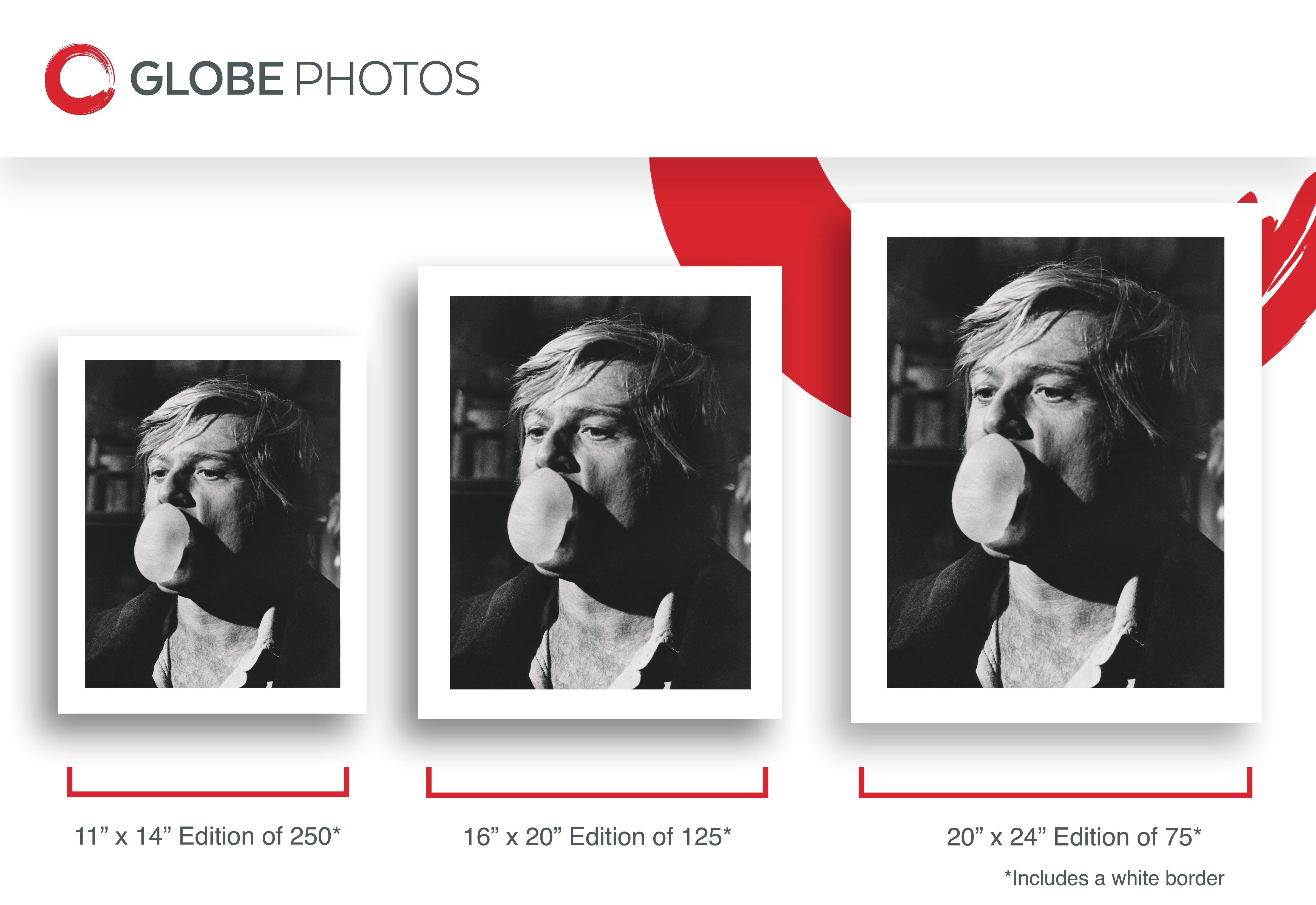 Robert Redford Blowing a Bubble - Contemporary Photograph by Unknown