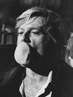 Vintage Robert Redford Blowing a Bubble
