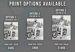 Rock Hudson Riding Motorbike Fine Art Print