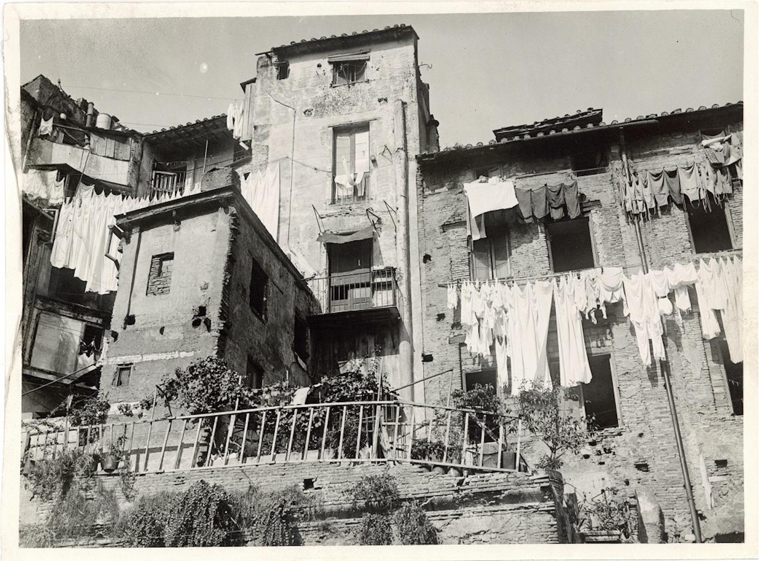 Roman Streets and buildings - 13 Original Vintage Photos - 1929/1936 - Beige Landscape Photograph by Unknown