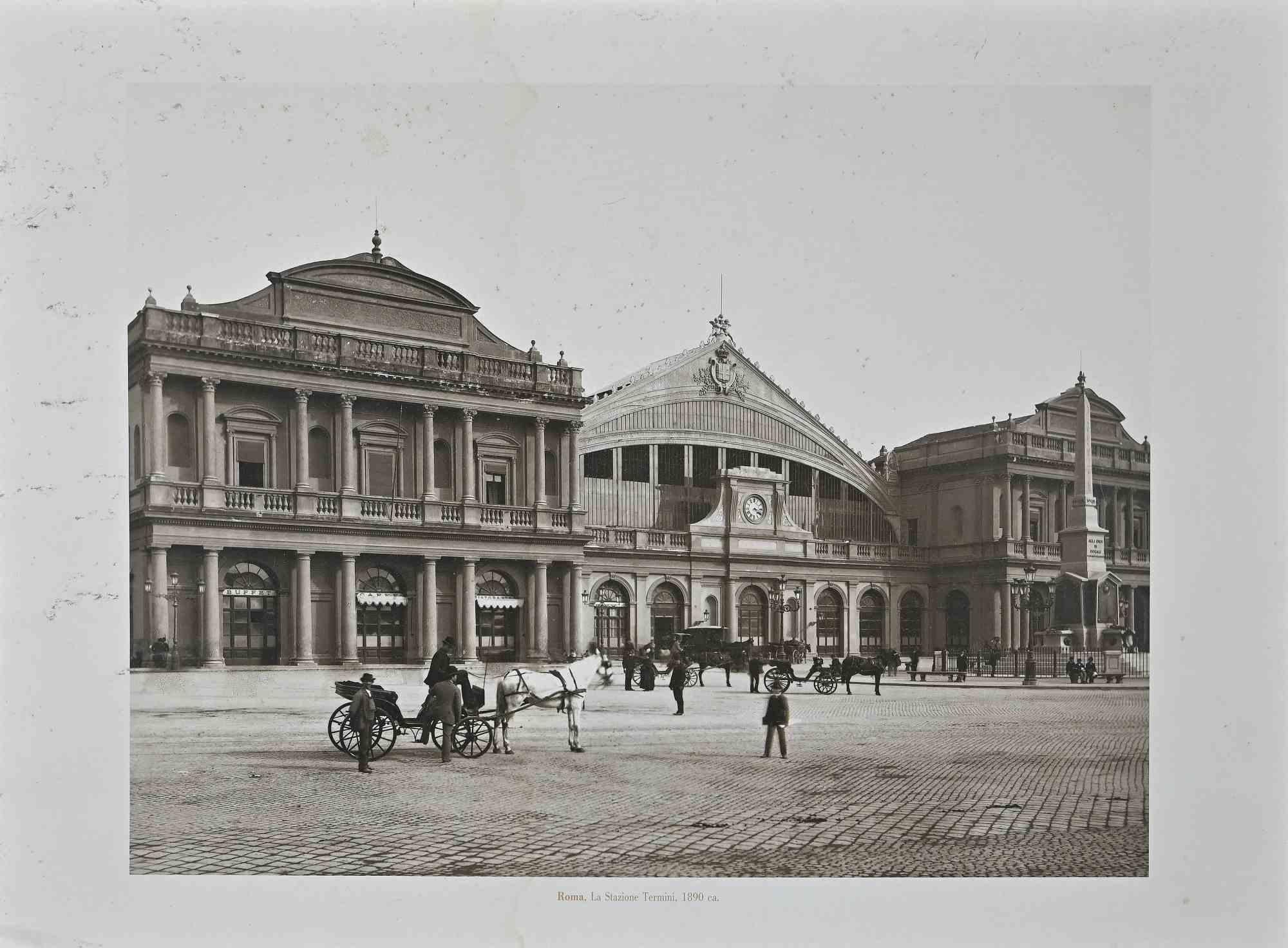 Unknown Figurative Photograph - Rome- Termini Station - Vintage Photo - 1890s