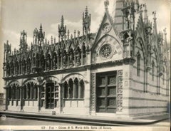 S. Maria della Spina Kirche, Pisa – Vintage-B/w-Fotografie im Vintage-Stil – frühes 20. Jahrhundert