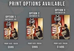 Salvador Dali Posing Nude Model Silvia Salagon Fine Art Print