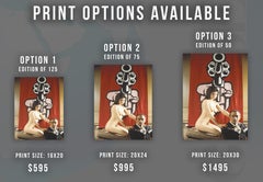 Salvador Dali With Nude Model Silvia Salagon Fine Art Print