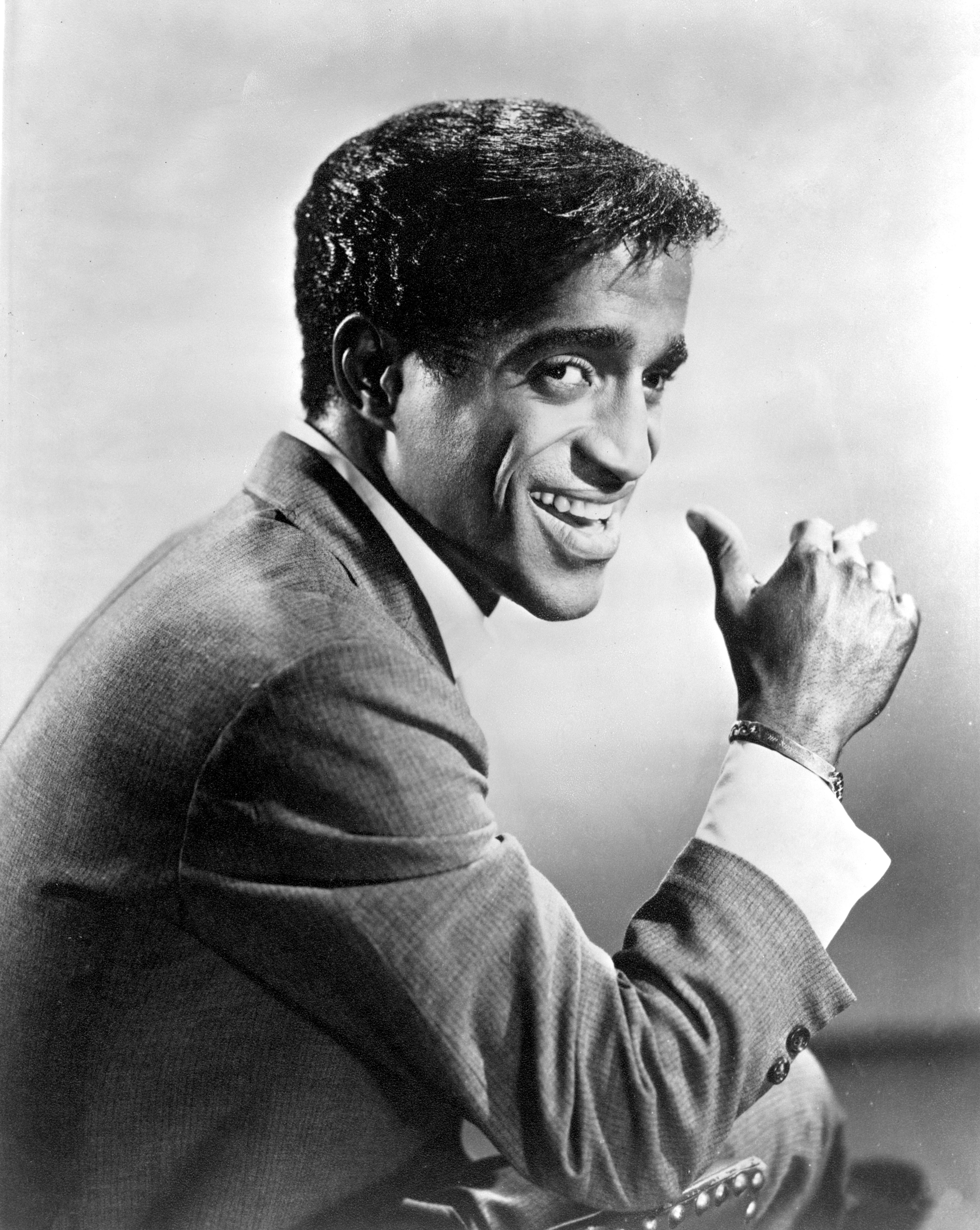 Sammy Davis Jr. Smiling in the Studio