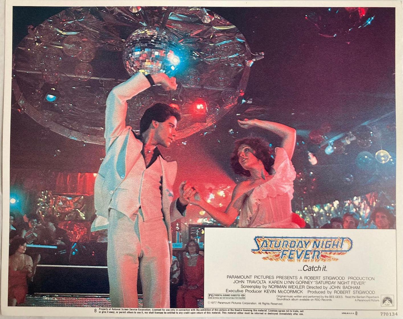 Unknown Print - "Saturday Night Fever" Original Vintage 1977 Movie Film Cinema Lobby Card 