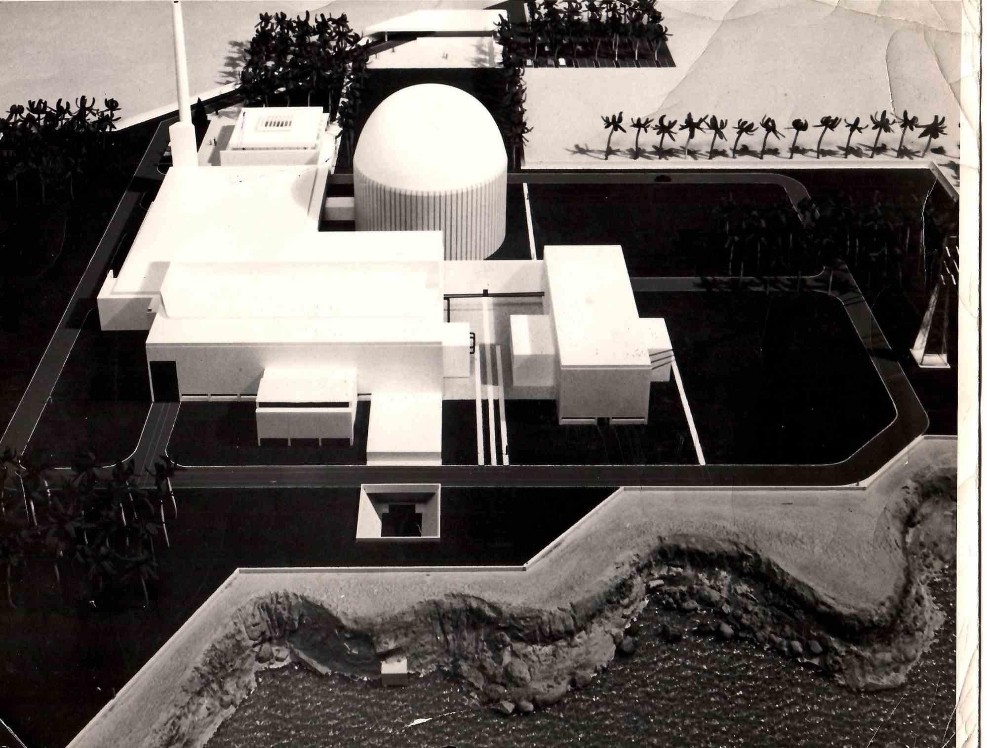 Unknown Black and White Photograph - Scale Model of Karachi Nuclear Power Project - Vintage Photograph - 1961