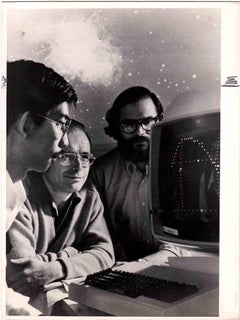 Scientists in 1960s - Vintage B/W photo