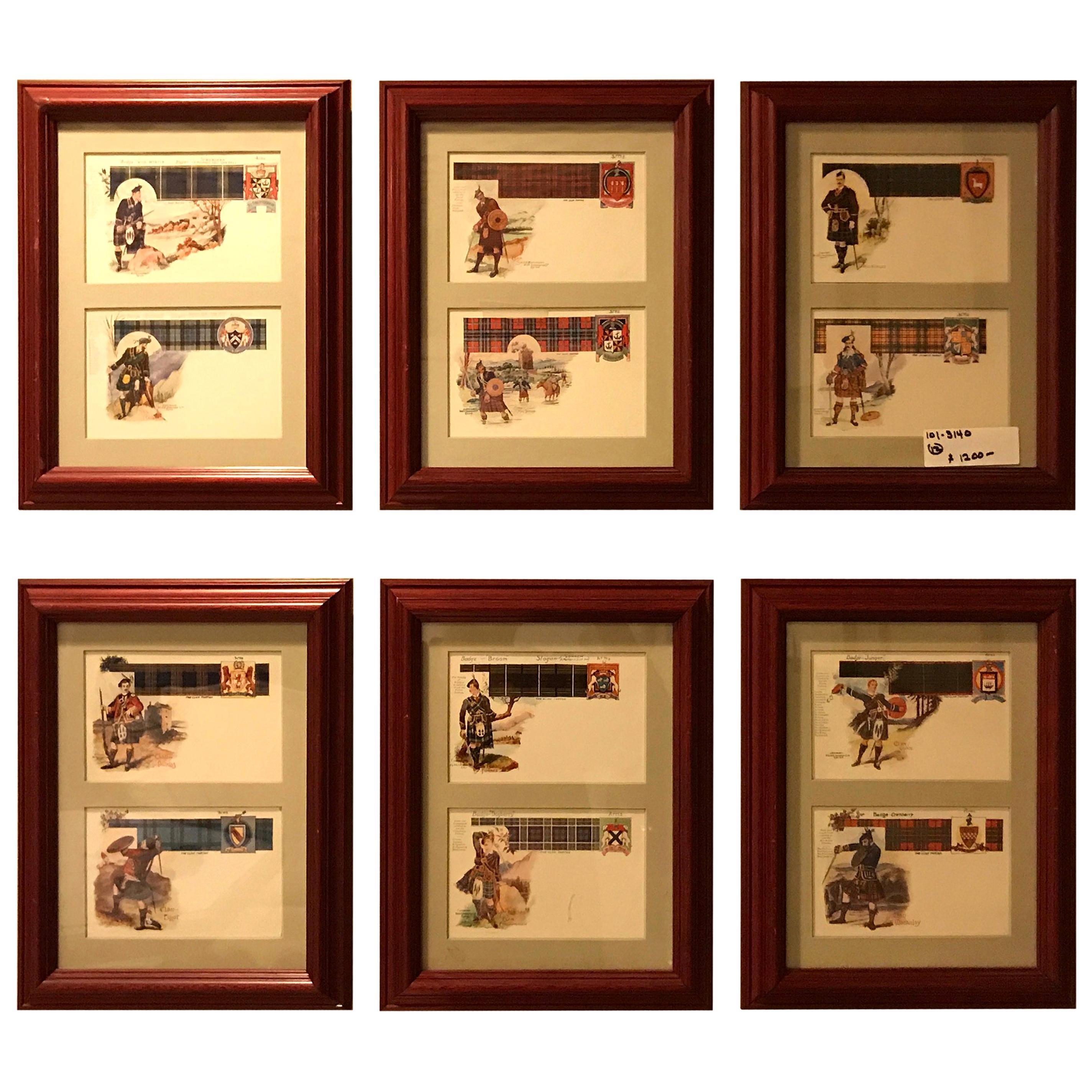 Set of 12 Custom Finely Framed Scottish Postcards, Vintage Catherine Reiss Inc - Photograph by Unknown