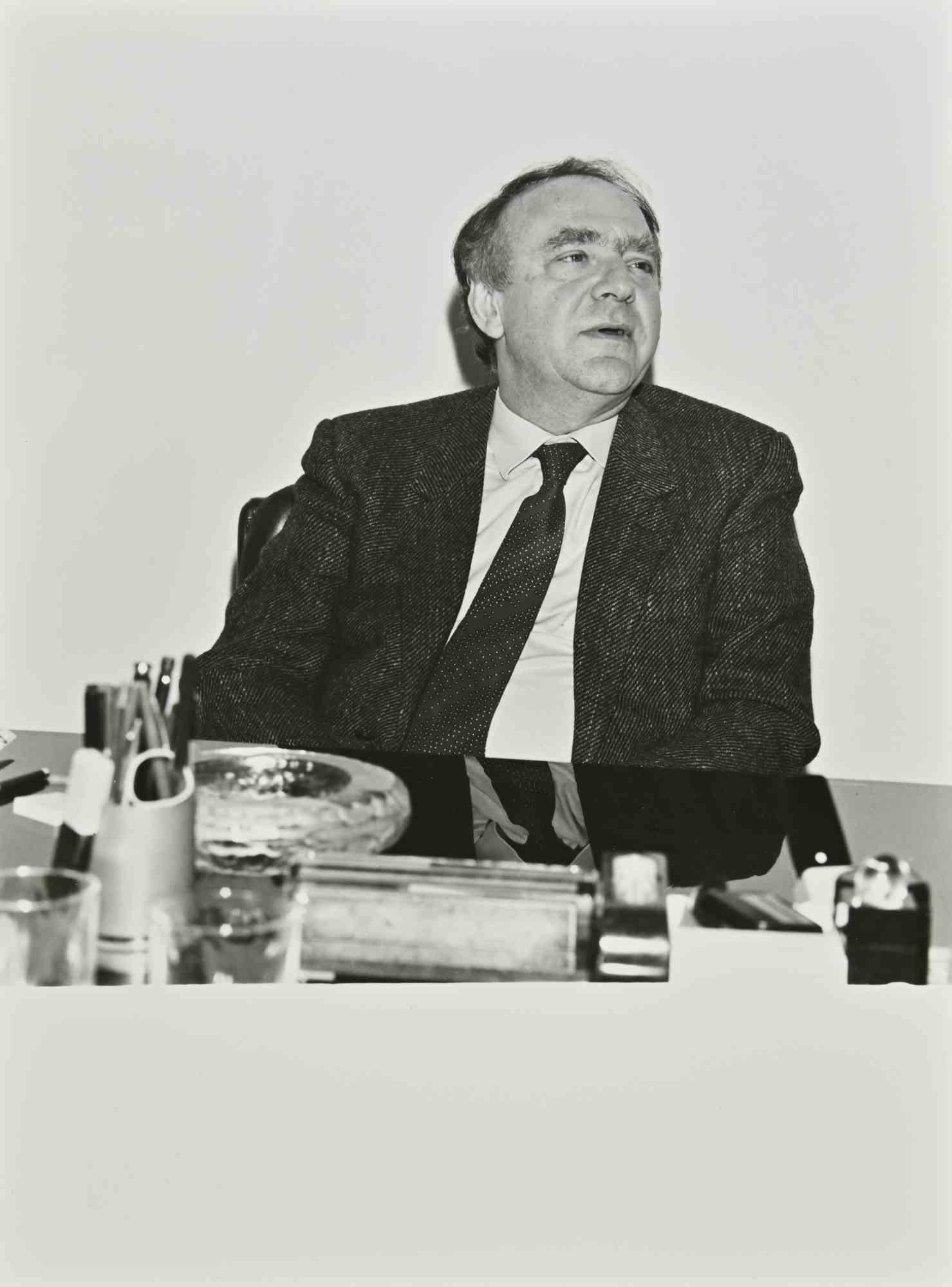 Seven  Vintage Photo Portraits of Alberto Bevilacqua- Vintage Photograph - 1980s - Gray Portrait Photograph by Unknown