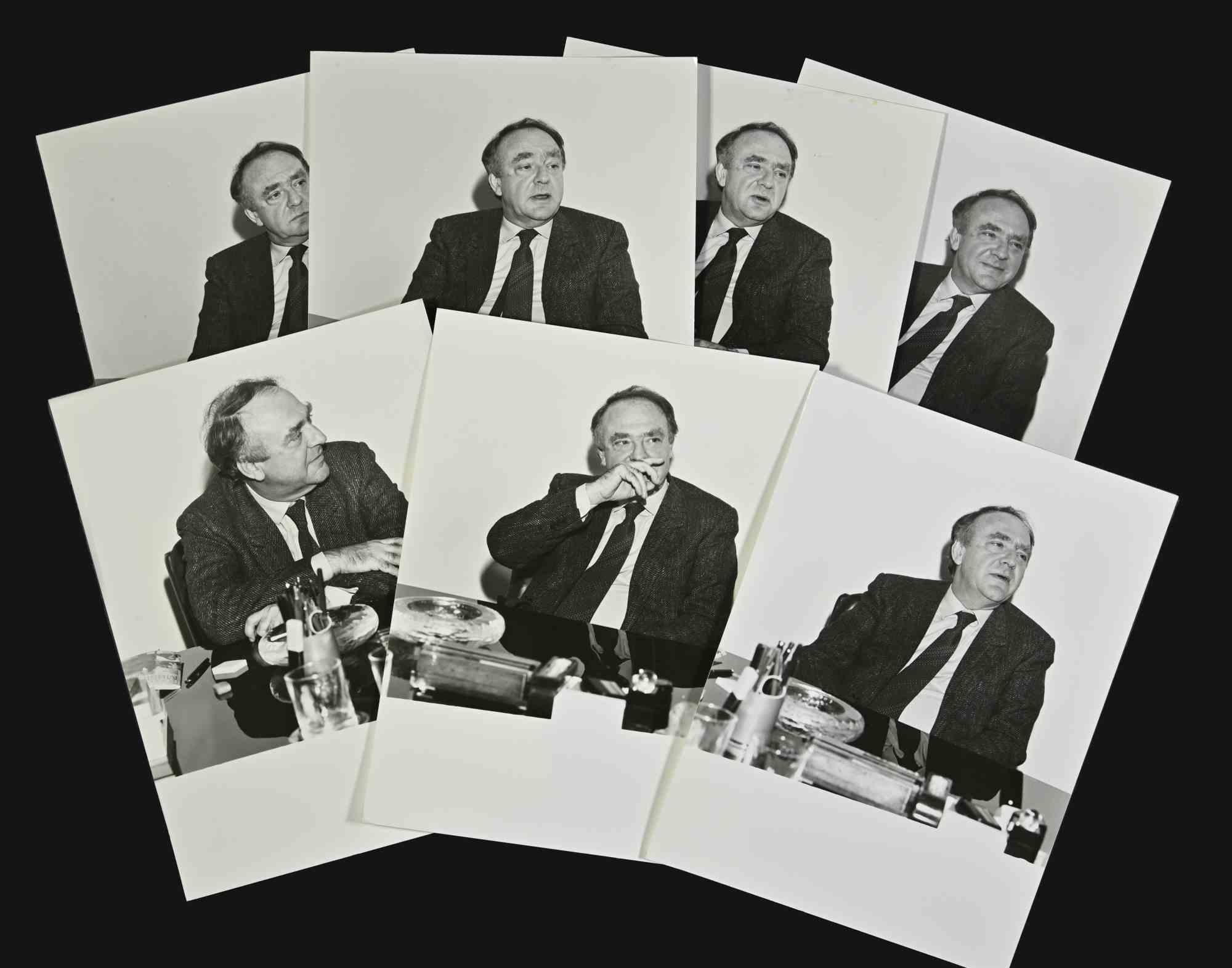 Unknown Portrait Photograph - Seven  Vintage Photo Portraits of Alberto Bevilacqua- Vintage Photograph - 1980s