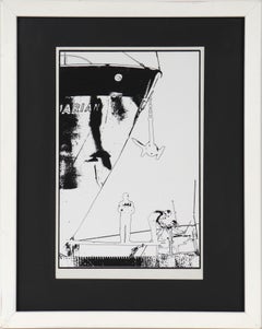 "Ship Workers" Mid Century Photo-Emulsion