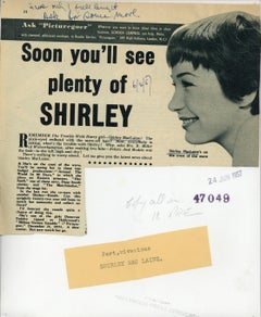 Shirley MacLaine Posing in Fishnets Vintage Original Photograph