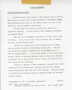 Sidney Poitier: Director of "A Warm December" Vintage Original Photograph