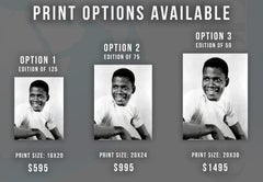 Sidney Poitier Smiling in the Studio Globe Photos Fine Art Print