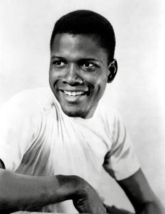 Sidney Poitier Smiling in the Studio Globe Photos Fine Art Print