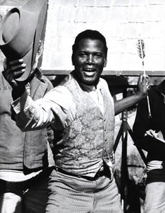 Retro Sidney Poitier with Cowboy Hat and Arrow Fine Art Print