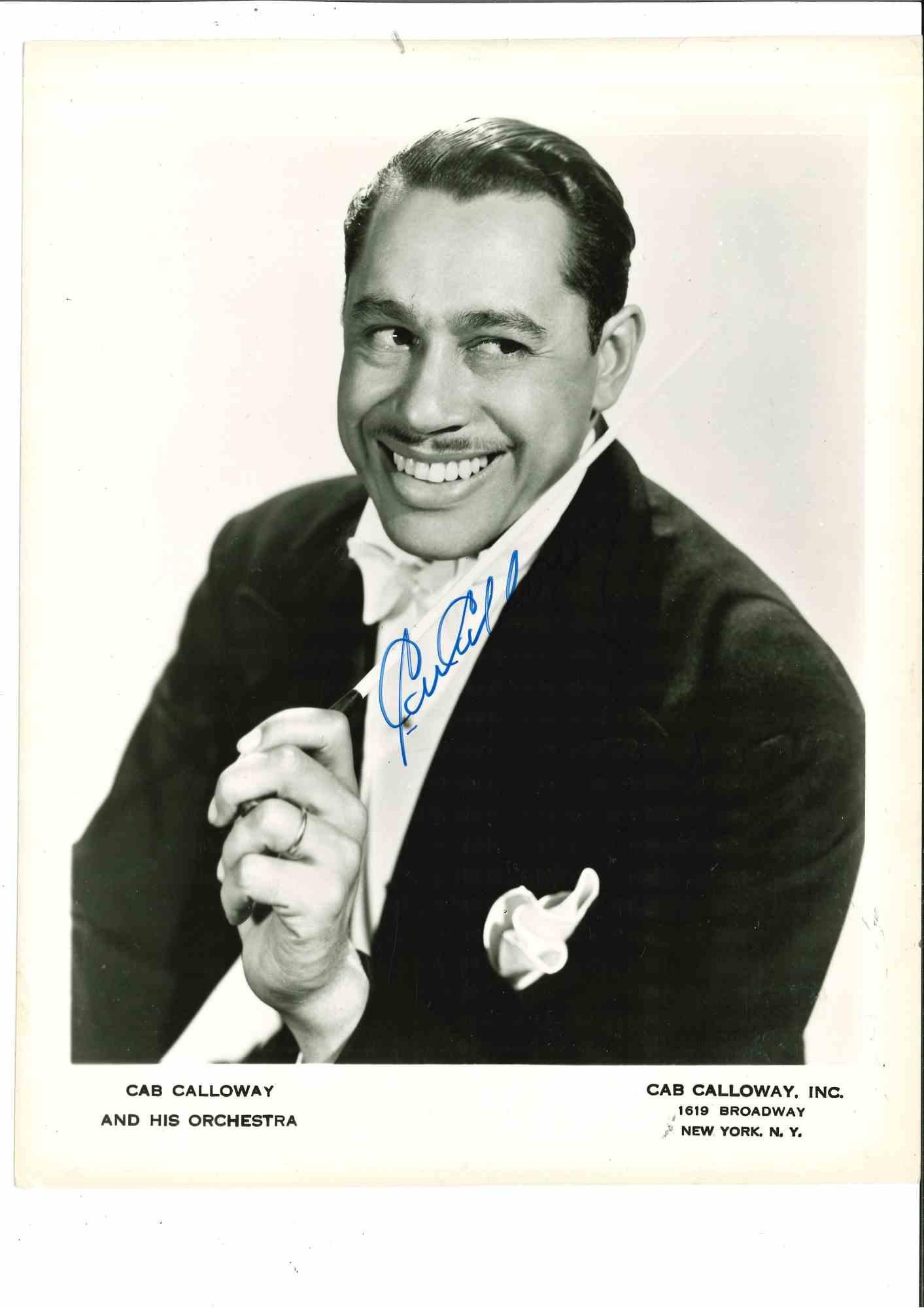 Unknown Figurative Photograph - Signed Portrait Cab Calloway  - Vintage Photo - Mid-20th Century
