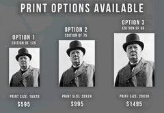 Sir Winston Churchill in Tophat Globe Photos Fine Art Print