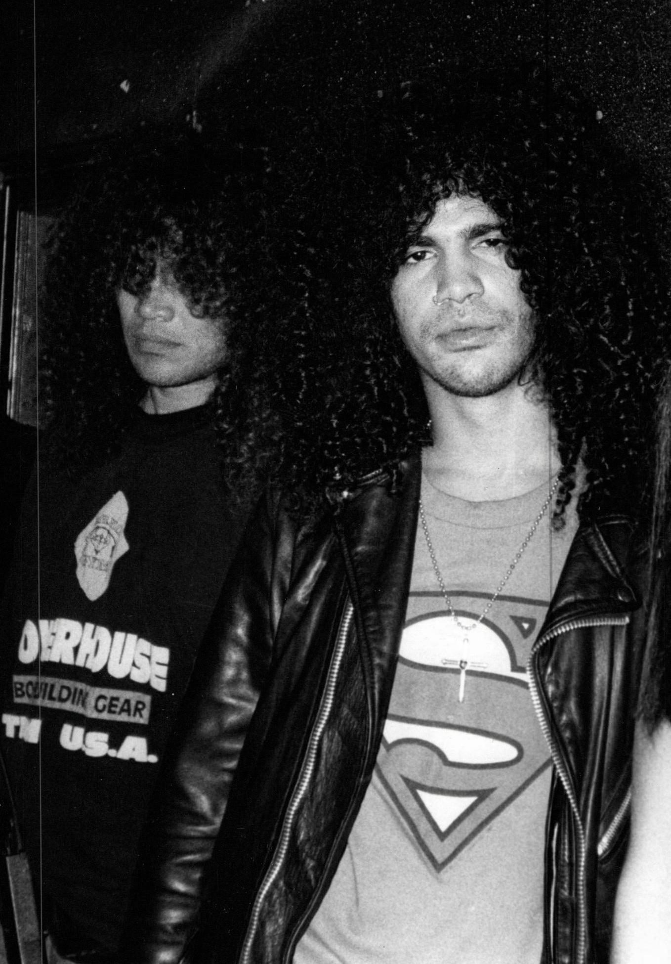 Unknown Black and White Photograph - Slash of Guns N' Roses with Brother Ash Hudson Vintage Original Photograph