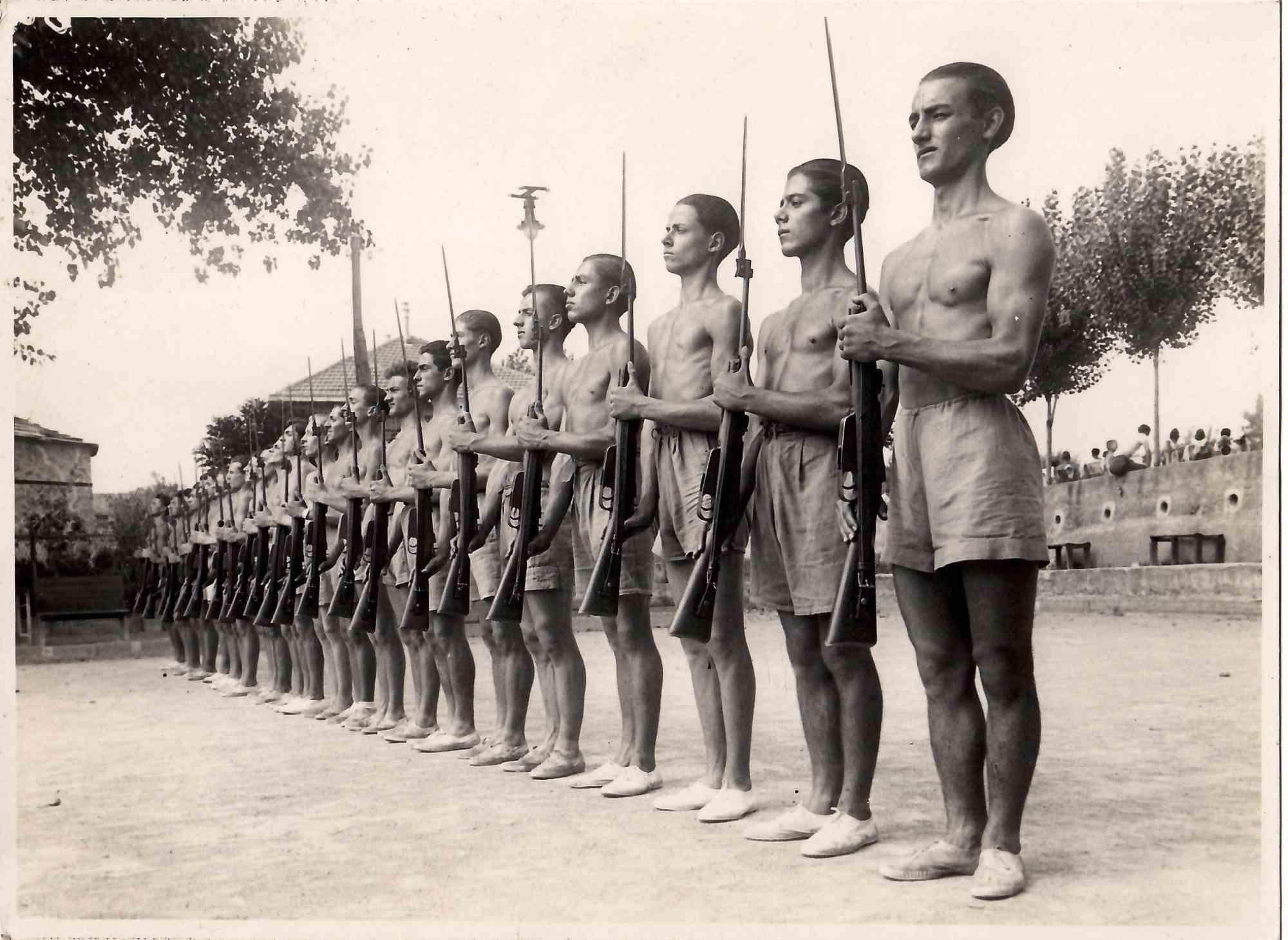 Soldiering - Vintage B/W photo - 1930s