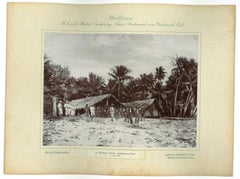 Solomon's Islands - landing in Uge - Original Vintage Photo - 1893