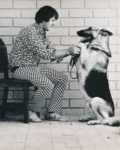 Sonny Bono With His Dog Fine Art Print