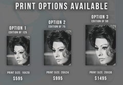 Sophia Loren Closeup Globe Photos Fine Art Print