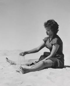 Vintage Sophia Loren in the Sand Fine Art Print